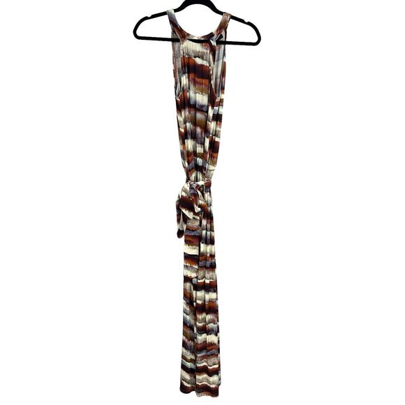 Ilse Jacobsen Dresses & Skirts - Ilse Jacobsen Multi Abstract Print Soul Fade Sleeveless Halter Belted Dress XS